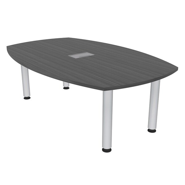 45 in W, 72 in L, 29 in H, Engineered Wood Top, Grey